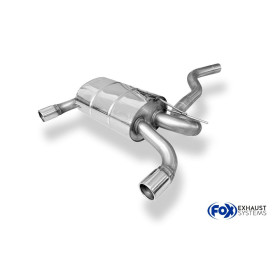 Silencieux arrière duplex sport 100% inox 1x80mm type 12 FOX EXHAUST SYSTEMS pour BMW 420i/428i TYPE F36
