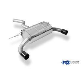 Silencieux arrière duplex sport 100% inox 1x80mm type 12 (émaillé noir) FOX EXHAUST SYSTEMS pour BMW 420i/428i TYPE F36
