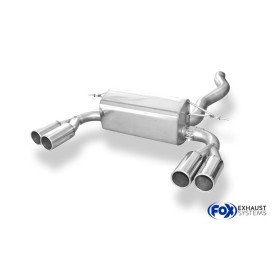 Silencieux arrière duplex sport 100% inox 2x80mm type 12 FOX EXHAUST SYSTEMS pour BMW 435i TYPE F32/F33/F36
