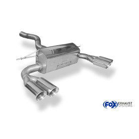 Silencieux arrière duplex sport 100% inox 2x80mm type 25 FOX EXHAUST SYSTEMS pour BMW 435i TYPE F32/F33/F36