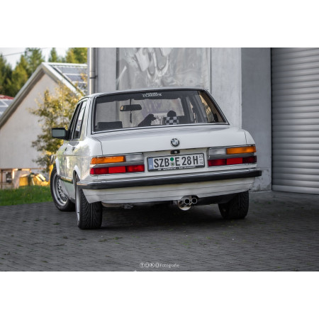 Silencieux arrière sport 100% inox 2x55mm type 10 FOX EXHAUST SYSTEMS pour BMW 520i TYPE E28