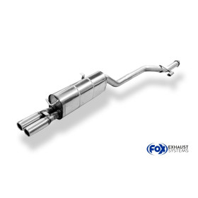 Silencieux arrière sport 100% inox 2x63mm type 12 FOX EXHAUST SYSTEMS pour BMW 520i TYPE E28