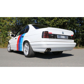Silencieux arrière sport 100% inox 2x76mm type 14 FOX EXHAUST SYSTEMS pour BMW 525i/530i/535i TYPE E34