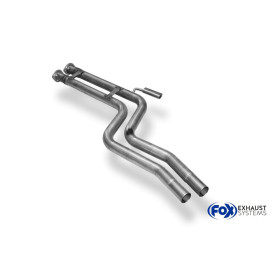 Tube de remplacement de silencieux avant sport 100% inox FOX EXHAUST SYSTEMS pour BMW 525i/530i/535i TYPE E34