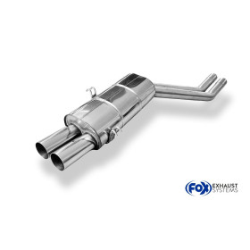 Silencieux arrière sport 100% inox 2x76mm type 10 FOX EXHAUST SYSTEMS pour BMW M5 TYPE E34