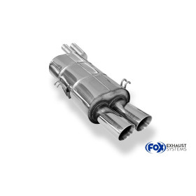 Silencieux arrière sport 100% inox 2x76mm type 25 FOX EXHAUST SYSTEMS pour BMW M5 TYPE E34