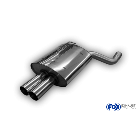 Silencieux arrière sport 100% inox 2x76mm type 10 FOX EXHAUST SYSTEMS pour BMW 520i/523i/525i/528i TYPE E39 BERLINE