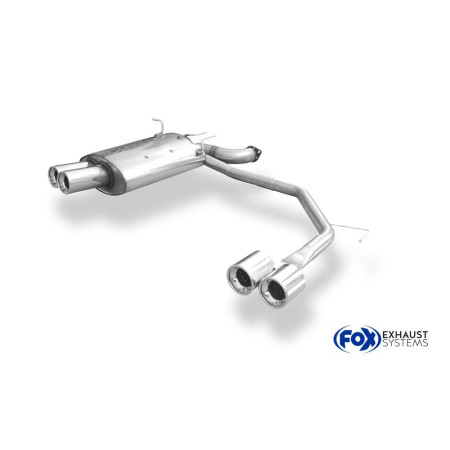 Silencieux arrière duplex sport 100% inox 2x90mm type 13 FOX EXHAUST SYSTEMS pour BMW 520i/523i/525i/528i TYPE E39 BERLINE