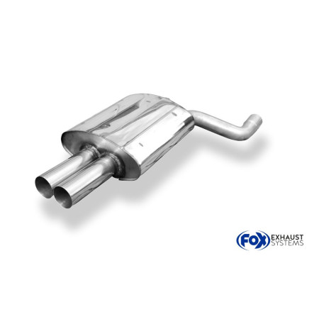 Silencieux arrière sport 100% inox 2x76mm type 10 FOX EXHAUST SYSTEMS pour BMW 520i/523i/525i/528i TYPE E39 TOURING