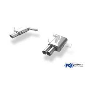 Silencieux arrière duplex sport 100% inox 2x80mm type 10 FOX EXHAUST SYSTEMS pour BMW M5 TYPE E39