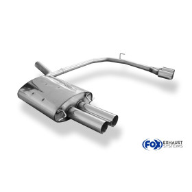 Silencieux arrière duplex sport 100% inox 2x76mm type 10 FOX EXHAUST SYSTEMS pour BMW 520d/525d/530d TYPE E60/E61