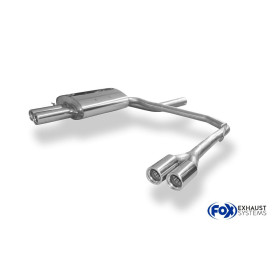 Silencieux arrière duplex sport 100% inox 2x76mm type 13 FOX EXHAUST SYSTEMS pour BMW 520d/525d/530d TYPE E60/E61