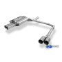 Silencieux arrière duplex sport 100% inox 2x90mm type 10 FOX EXHAUST SYSTEMS pour BMW 520d/525d/530d TYPE E60/E61