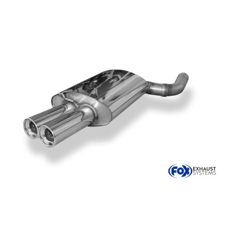 Silencieux arrière sport 100% inox 2x90mm type 13 FOX EXHAUST SYSTEMS pour BMW 540i/545i TYPE E60/E61