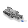 Silencieux arrière sport 100% inox 2x90mm type 13 FOX EXHAUST SYSTEMS pour BMW 540i/545i TYPE E60/E61