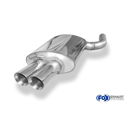 Silencieux arrière sport 100% inox 2x90mm type 25 FOX EXHAUST SYSTEMS pour BMW 540i/545i TYPE E60/E61