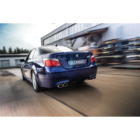 Silencieux arrière duplex sport 100% inox 2x115x85mm type 32 FOX EXHAUST SYSTEMS pour BMW M5 TYPE E60