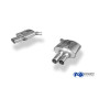 Silencieux arrière duplex sport 100% inox 2x80mm type 12 FOX EXHAUST SYSTEMS pour BMW 535i TYPE F10