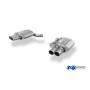 Silencieux arrière duplex sport 100% inox 2x90mm type 16 FOX EXHAUST SYSTEMS pour BMW 550i TYPE F10