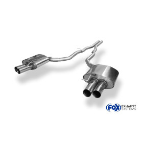 Silencieux arrière duplex sport 100% inox 2x80mm type 10 FOX EXHAUST SYSTEMS pour BMW 525d/530d TYPE F10