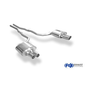 Silencieux arrière duplex sport 100% inox 2x80mm type 12 FOX EXHAUST SYSTEMS pour BMW 525d/530d TYPE F10