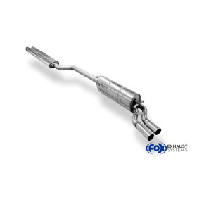 PACK-  Silencieux arrière 2x63mm type 14 + silencieux avant sport 100% inox FOX EXHAUST SYSTEMS pour BMW 633 CSI TYPE E24