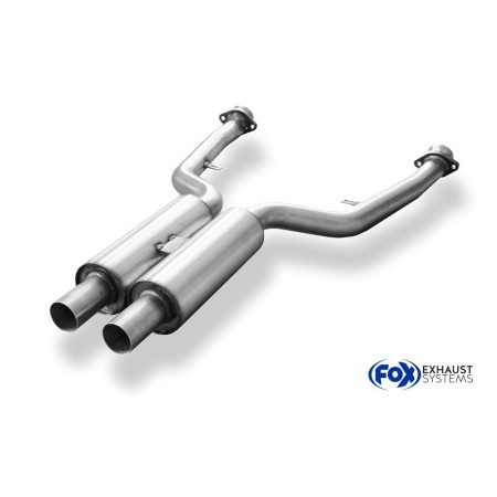 Silencieux avant sport 100% inox FOX EXHAUST SYSTEMS pour BMW 645i/650i TYPE E63/E64