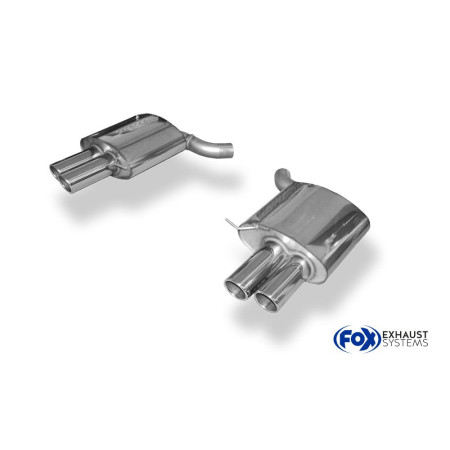 Silencieux arrière duplex sport 100% inox 2x90mm type 16 FOX EXHAUST SYSTEMS pour BMW 640i TYPE F12/F13/F06