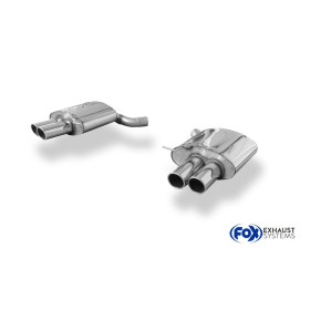Silencieux arrière duplex sport 100% inox 2x90mm type 16 FOX EXHAUST SYSTEMS pour BMW 650i TYPE F12