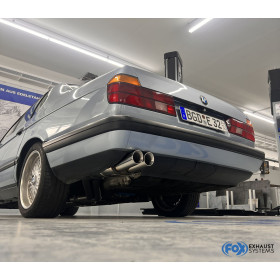 Silencieux arrière sport 100% inox 2x76mm type 25 FOX EXHAUST SYSTEMS pour BMW 730i/740i/740iL/750i/750iL TYPE E32