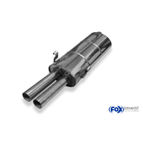 Silencieux arrière sport 100% inox 2x63mm type 14 FOX EXHAUST SYSTEMS pour BMW 728i TYPE E23