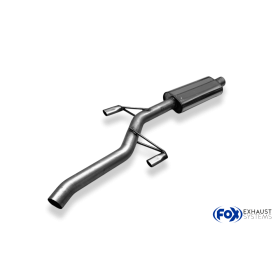 Silencieux intermédiaire sport 100% inox FOX EXHAUST SYSTEMS pour BMW 728i TYPE E23