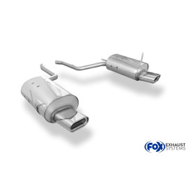 Silencieux arrière duplex sport 100% inox 1x160x80mm type 53 FOX EXHAUST SYSTEMS pour BMW 730i/735i/740i TYPE E38