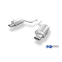 Silencieux arrière duplex sport 100% inox 1x160x80mm type 53 FOX EXHAUST SYSTEMS pour BMW 730i/735i/740i TYPE E38