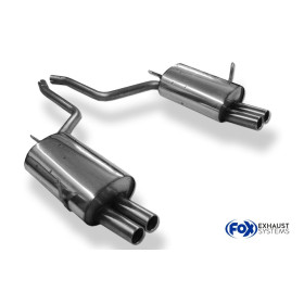 Silencieux arrière duplex sport 100% inox 2x76mm type 13 FOX EXHAUST SYSTEMS pour BMW 730i/735i/740i TYPE E38