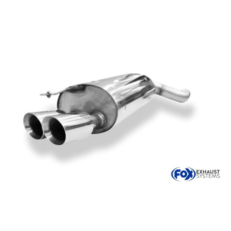 Silencieux arrière sport 100% inox 2x90mm type 25 FOX EXHAUST SYSTEMS pour BMW 735i/745i TYPE E65