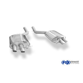 Silencieux arrière duplex sport 100% inox 2x63mm type 14 (sur embouts d'origine) FOX EXHAUST SYSTEMS pour BMW 760i TYPE F01