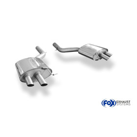 Silencieux arrière duplex sport 100% inox 2x63mm type 14 (sur embouts d'origine) FOX EXHAUST SYSTEMS pour BMW 760i TYPE F01