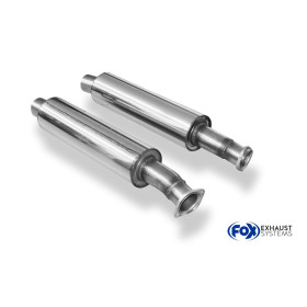 Silencieux avant sport 100% inox FOX EXHAUST SYSTEMS pour BMW 850i TYPE E31