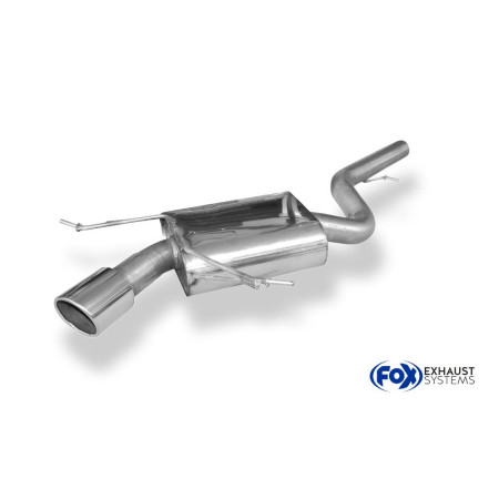 Silencieux arrière sport 100% inox 1x100mm type 16 FOX EXHAUST SYSTEMS pour BMW X1 TYPE E84