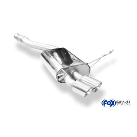 Silencieux arrière sport 100% inox 2x80mm type 25 FOX EXHAUST SYSTEMS pour BMW X1 TYPE E84