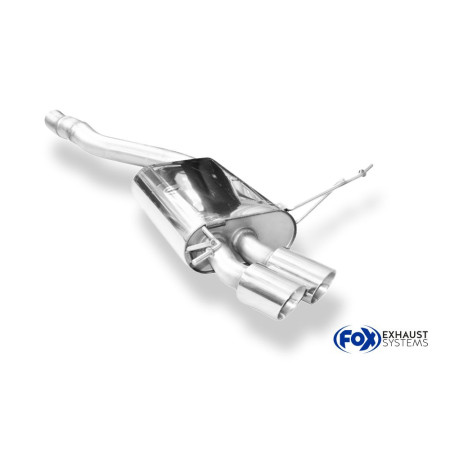 Silencieux arrière sport 100% inox 2x80mm type 25 FOX EXHAUST SYSTEMS pour BMW X1 TYPE E84