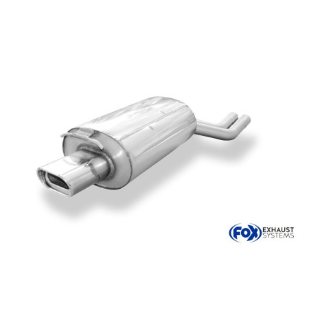 Silencieux arrière sport 100% inox 1x135x80mm type 53 FOX EXHAUST SYSTEMS pour BMW X3 TYPE E83