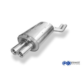 Silencieux arrière sport 100% inox 2x76mm type 13 FOX EXHAUST SYSTEMS pour BMW X3 TYPE E83
