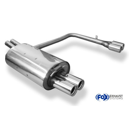 Silencieux arrière duplex sport 100% inox 2x76mm type 13 FOX EXHAUST SYSTEMS pour BMW X3 TYPE E83