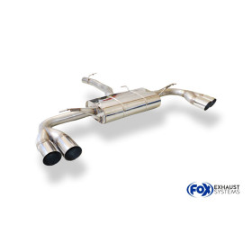 Silencieux arrière duplex sport 100% inox 2x90mm type 14 FOX EXHAUST SYSTEMS pour BMW X3 TYPE F25