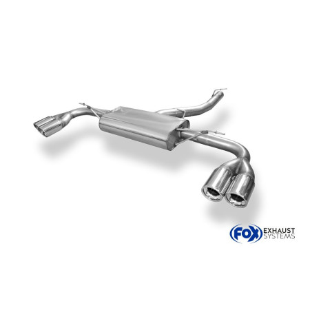 Silencieux arrière duplex sport 100% inox 2x90mm type 17 FOX EXHAUST SYSTEMS pour BMW X3 TYPE F25