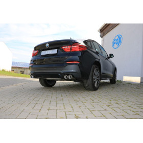 Silencieux arrière duplex sport 100% inox 2x90mm type 17 FOX EXHAUST SYSTEMS pour BMW X4 TYPE F26 (avec pack M)