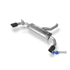 Silencieux arrière duplex sport 100% inox 1x100mm type 25 (émaillé noir) FOX EXHAUST SYSTEMS pour BMW X4 30i TYPE G02