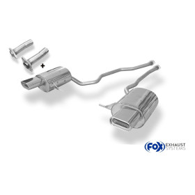 Silencieux arrière duplex sport 100% inox 1x160x80mm type 53 FOX EXHAUST SYSTEMS pour BMW X5 TYPE E53 3.0L D